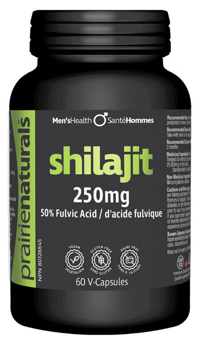 Prairie Naturals Purified Shilajit 250 mg, 60 Vegetable Capsules