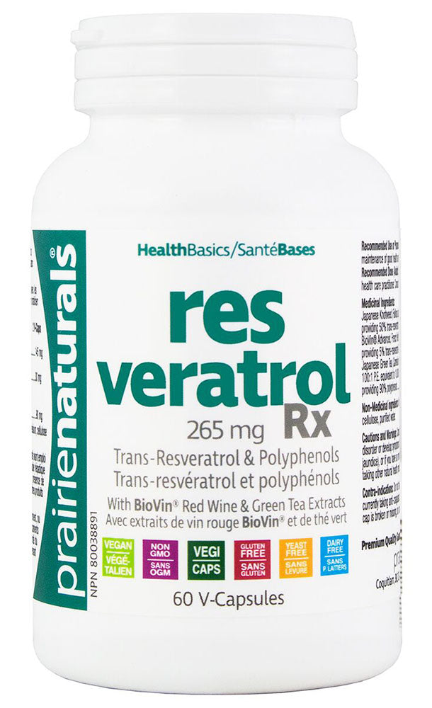 Prairie Naturals Resveratrol Rx, 60 Vegetable Capsules