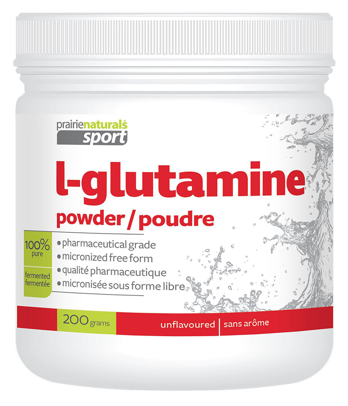 Prairie Naturals Sport L-Glutamine Powder, Unflavoured, 200 g