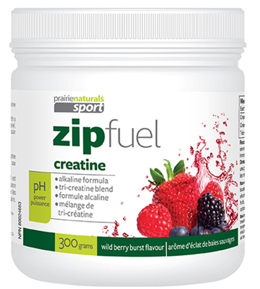 Prairie Naturals Sport ZipFuel Creatine, Wild Berry Burst, 300 g