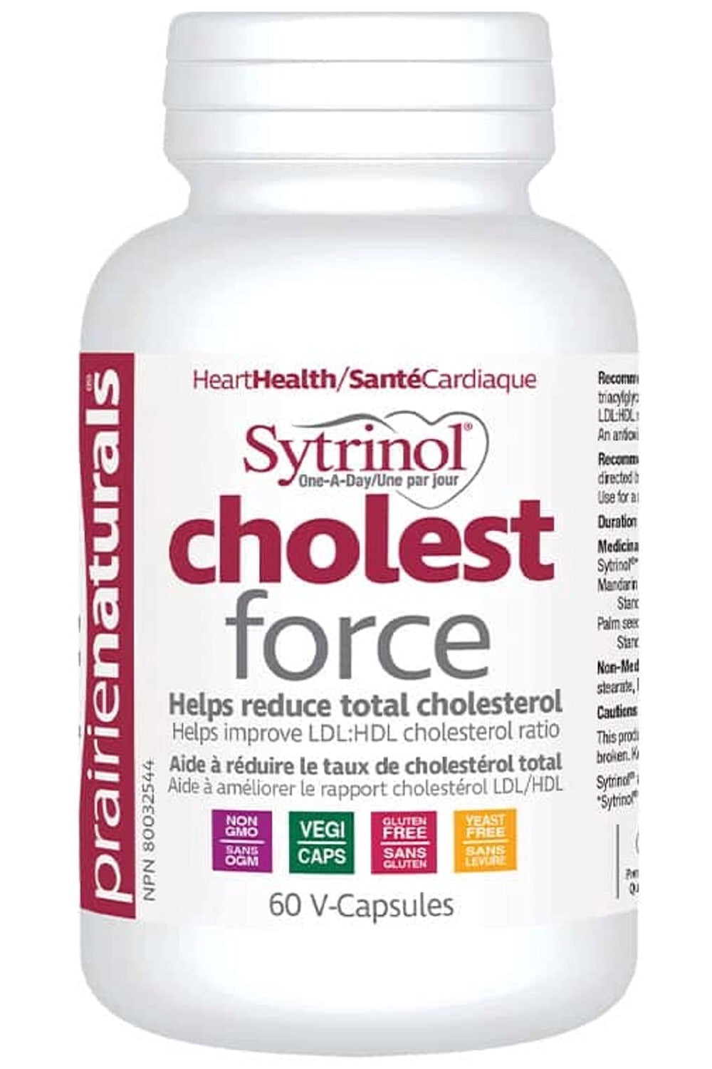 Prairie Naturals Sytrinol Cholest Force, 60 Vegetable Capsules