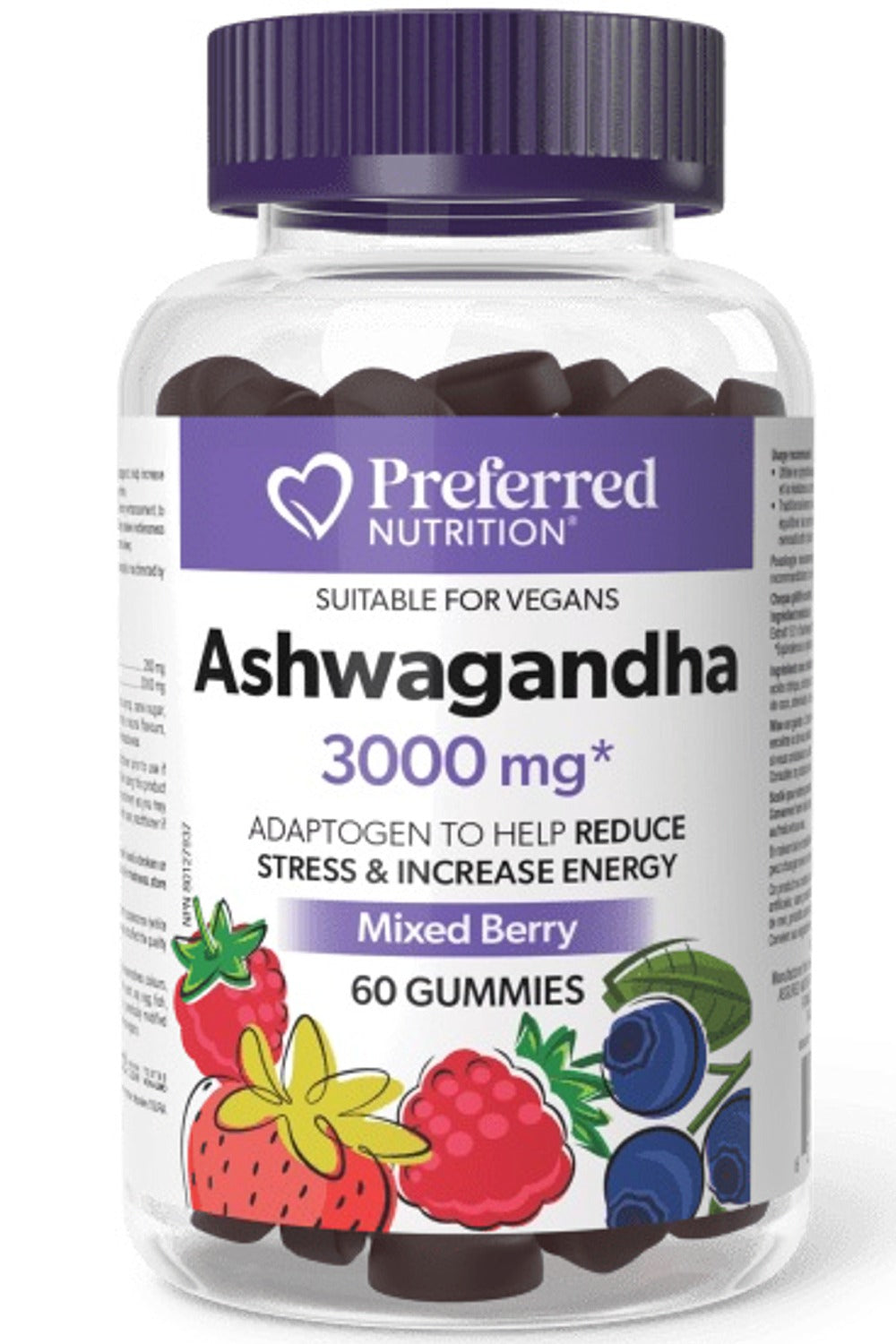 Preferred Nutrition Ashwagandha, 3000 mg, 60 Gummies