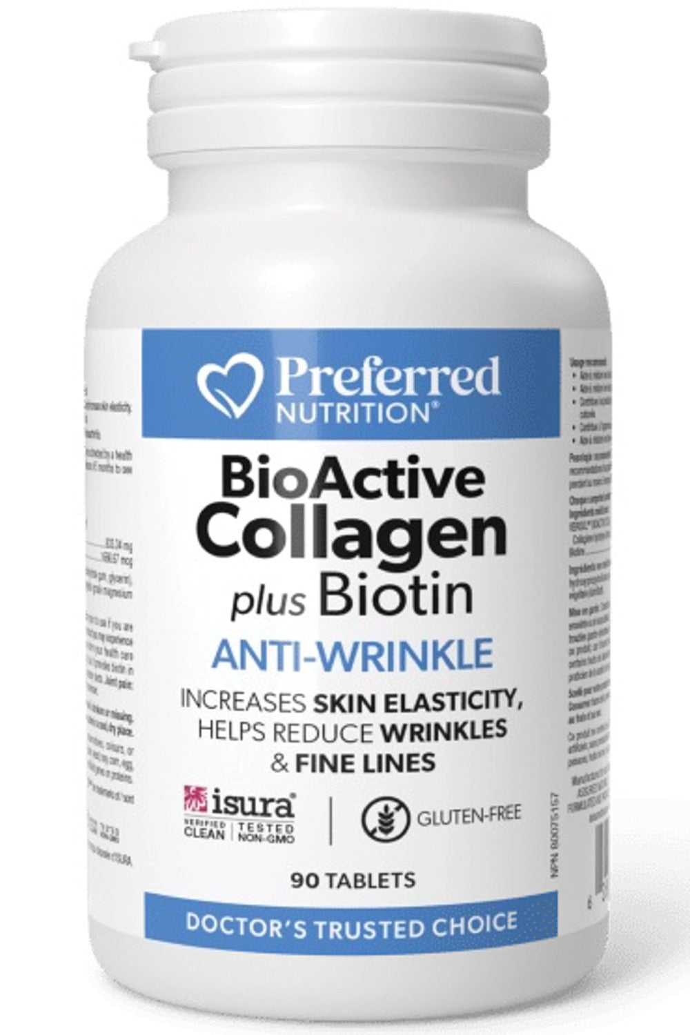 Preferred Nutrition BioActive Collagen plus Biotin, 90 Tablets