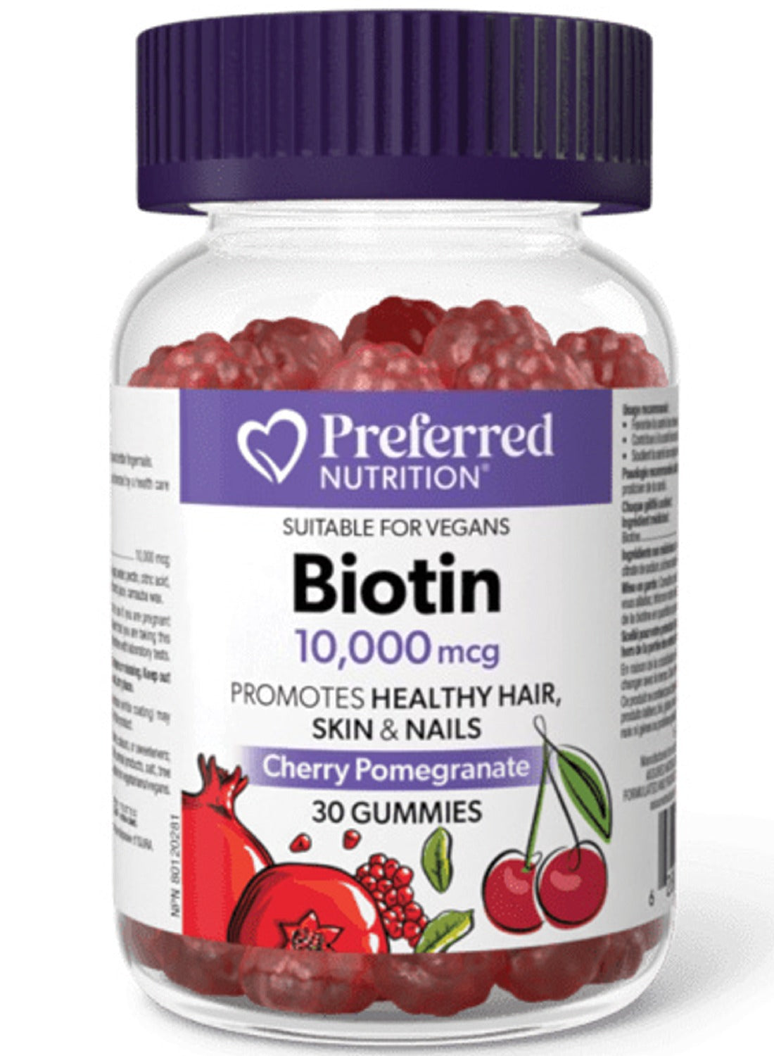 Preferred Nutrition Biotin, 10,000 mcg, 30 Gummies