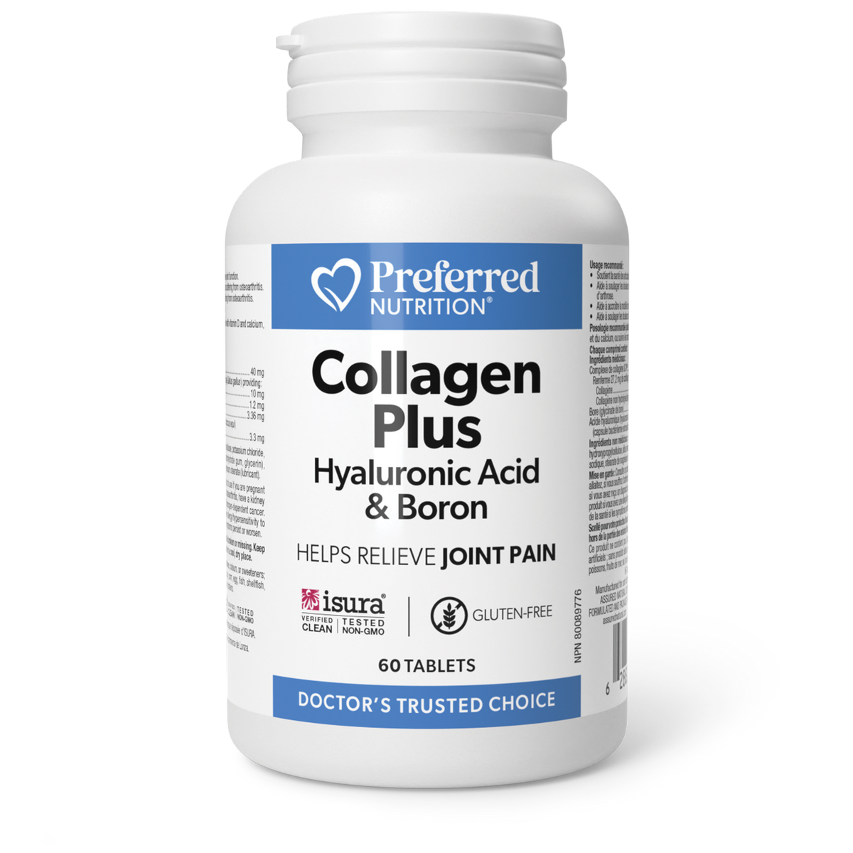 Preferred Nutrition Collagen Plus Hyaluronic Acid & Boron, 60 Tablets