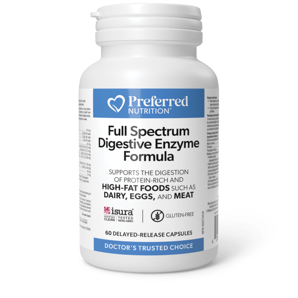 Preferred Nutrition Full Spectrum Digestive Enzyme Formula, 60 Delayed-Release Capsules
