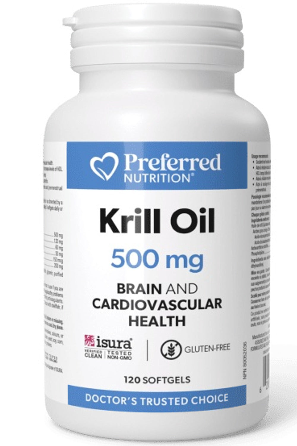 Preferred Nutrition Krill Oil, 500 mg, 120 Softgels