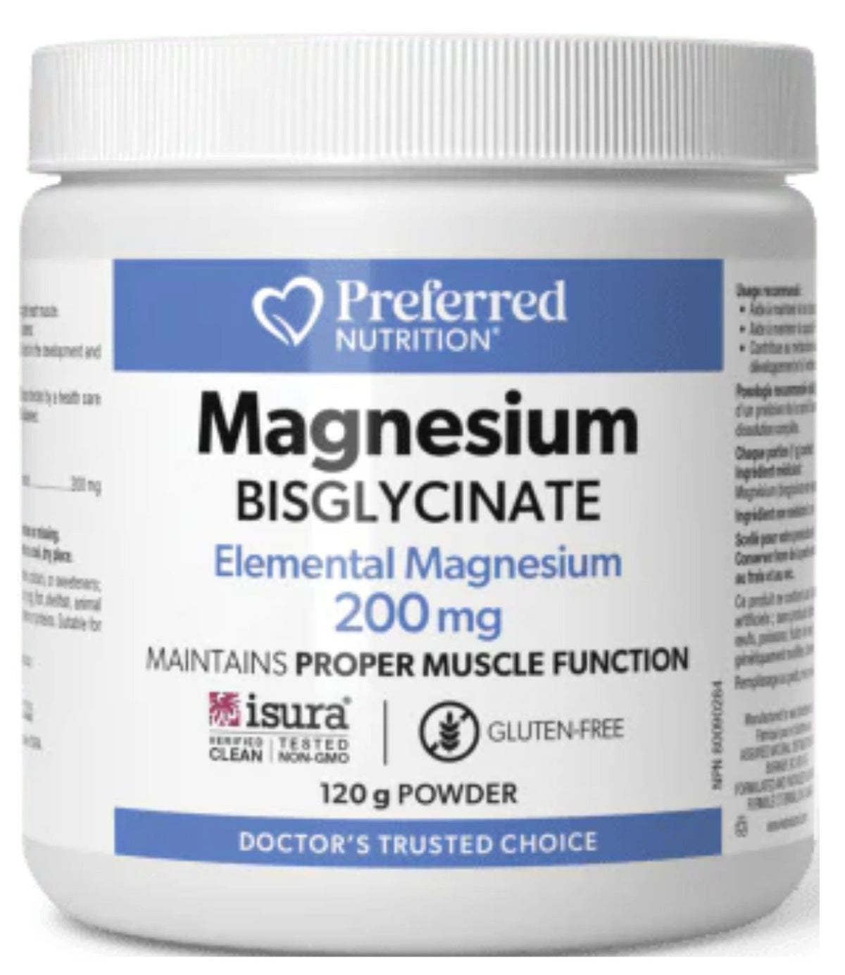 Preferred Nutrition Magnesium Bisglycinate, 200 mg, buffered, 120 g