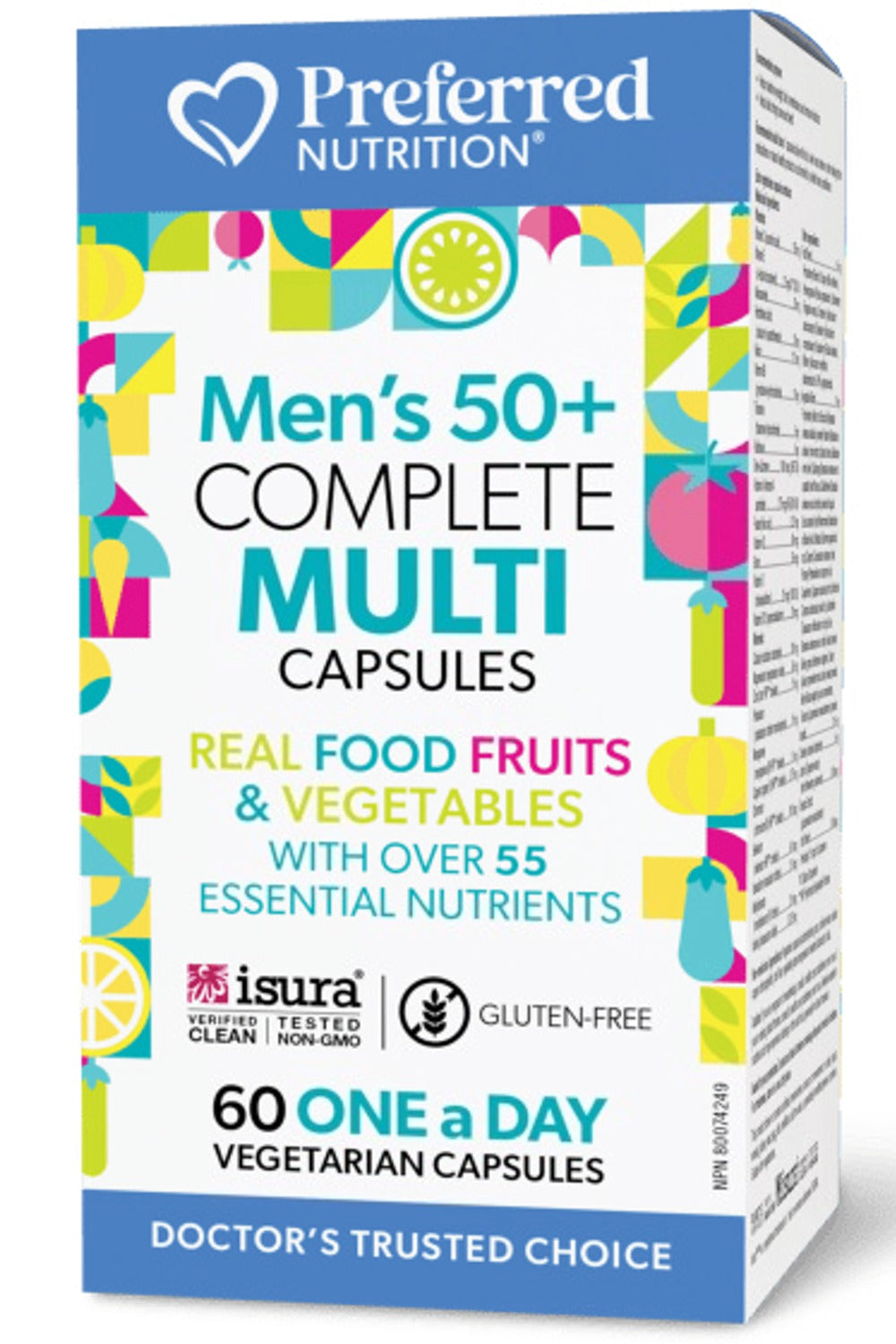 Preferred Nutrition Men’s 50+ Complete Multi, 60 Vegetarian Capsules