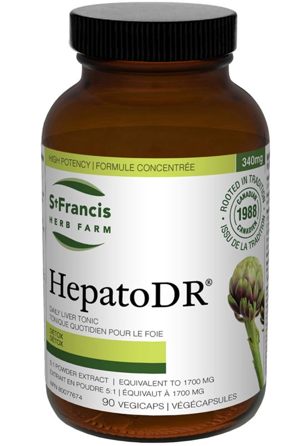 St Francis Herb Farm HepatoDR 5:1 Extract 90 Vegetable Capsules