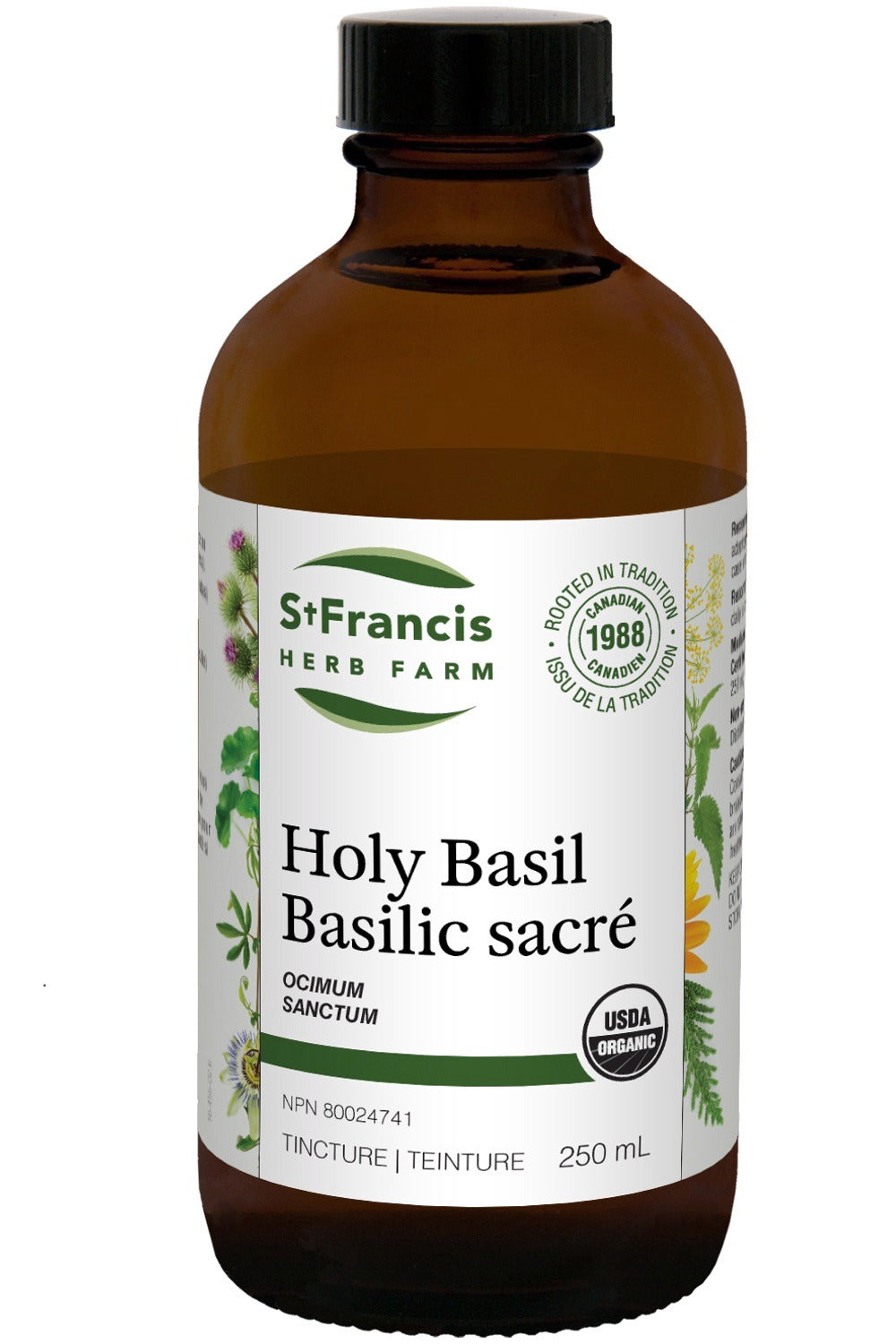 St Francis Herb Farm Holy Basil Tincture 250 mL
