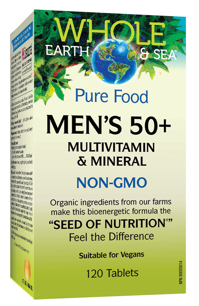 WHOLE EARTH & SEA Men's 50+ Multivitamin & Mineral 120 Tablets