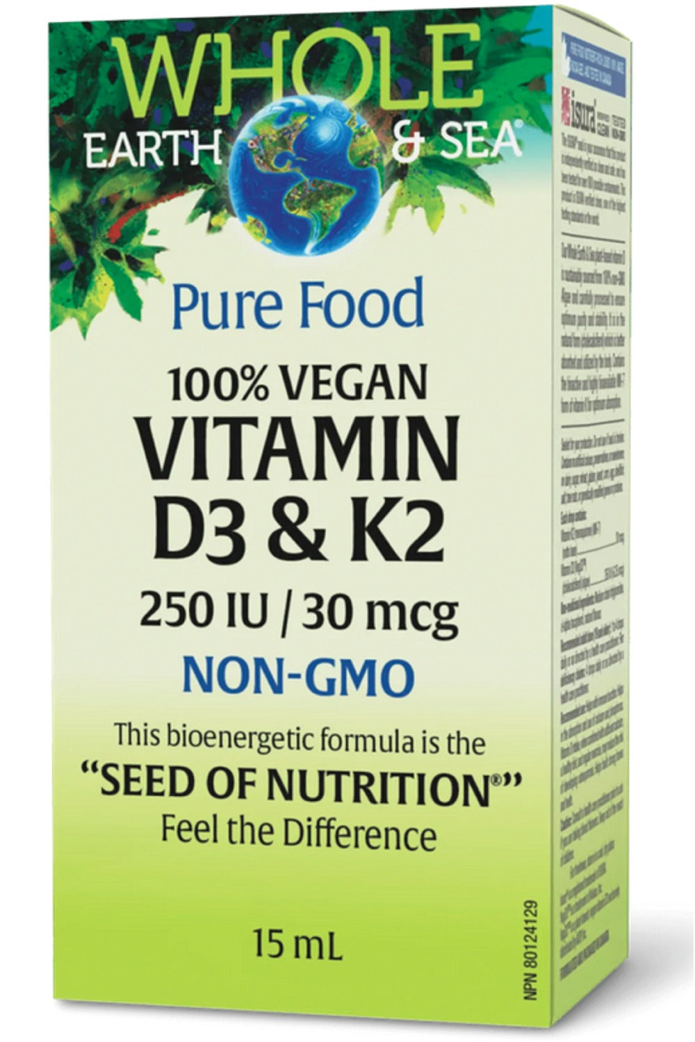 WHOLE EARTH & SEA Vitamin D3 & K2 100% Vegan 15 ml