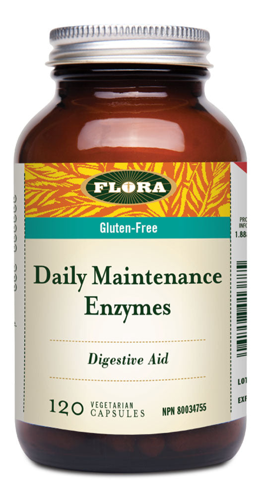 FLORA Daily Maintenance Digestive Enzymes (120 veg caps