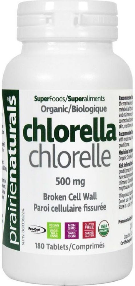 PRAIRIE NATURALS Organic Chlorella (500 mg