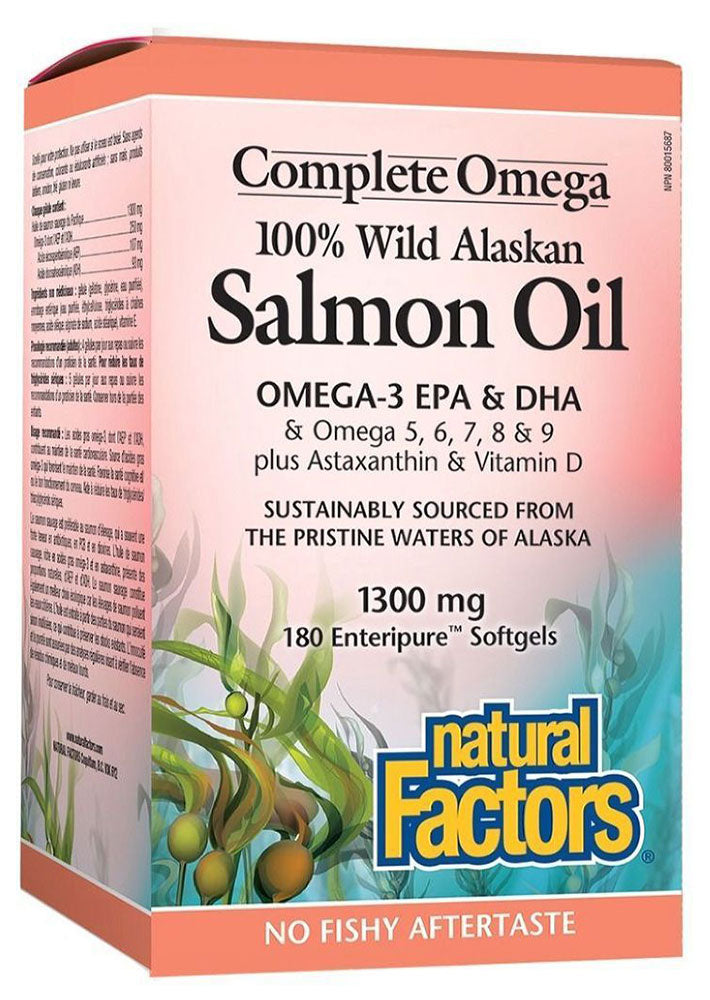NATURAL FACTORS Wild Alaskan Salmon Oil (1300 mg