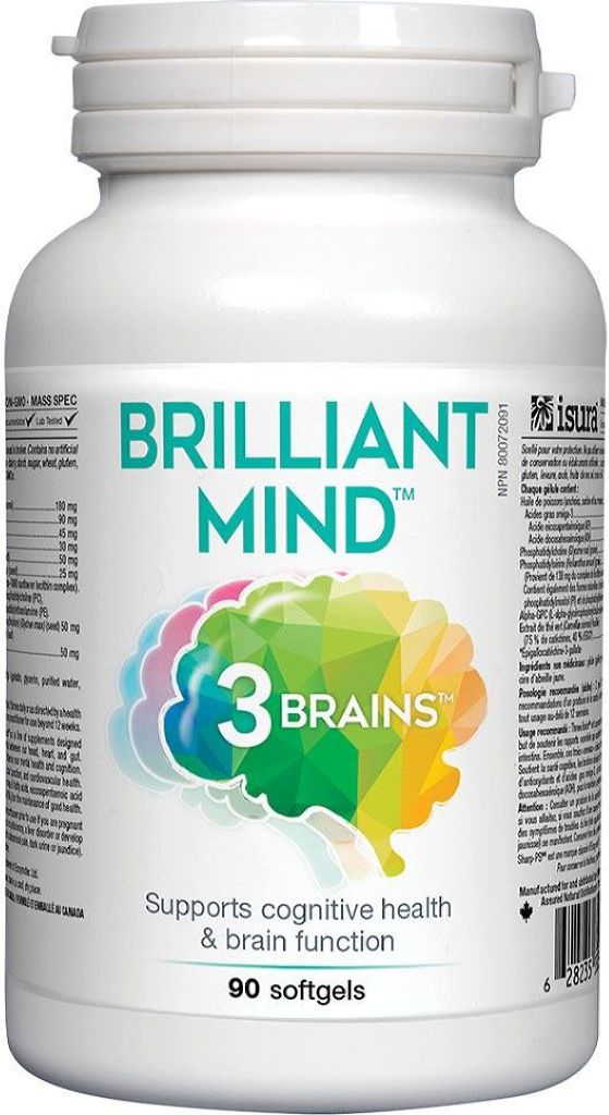 3 Brains Brilliant Mind, 90 Softgels