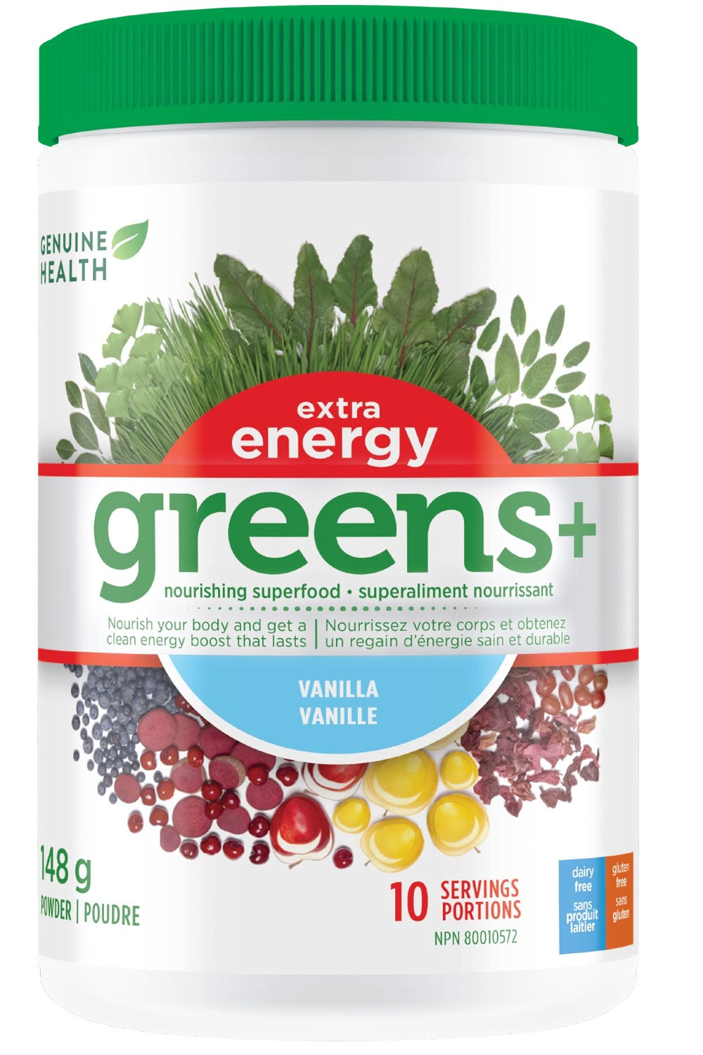GENUINE HEALTH Greens+ Extra Energy (Vanilla