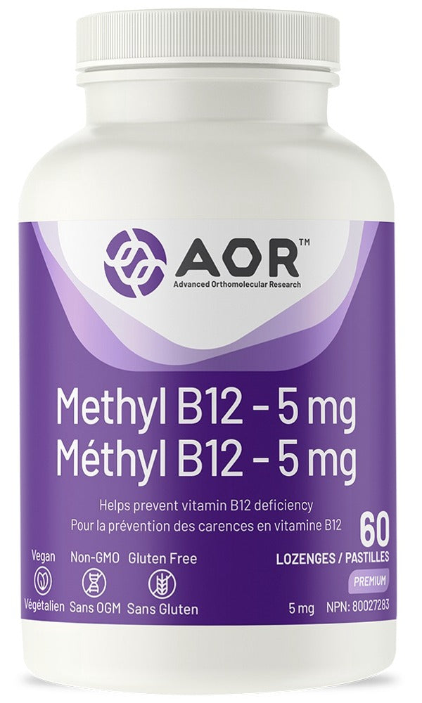 AOR Methyl B12 5 mg (60 Lozenges)