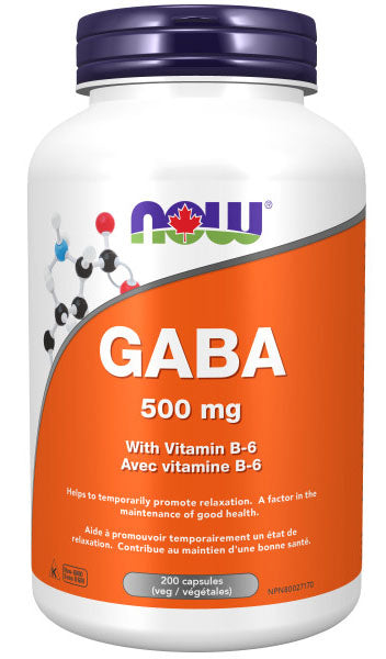 NOW Gaba 500 Mg - with B6 (200 caps)