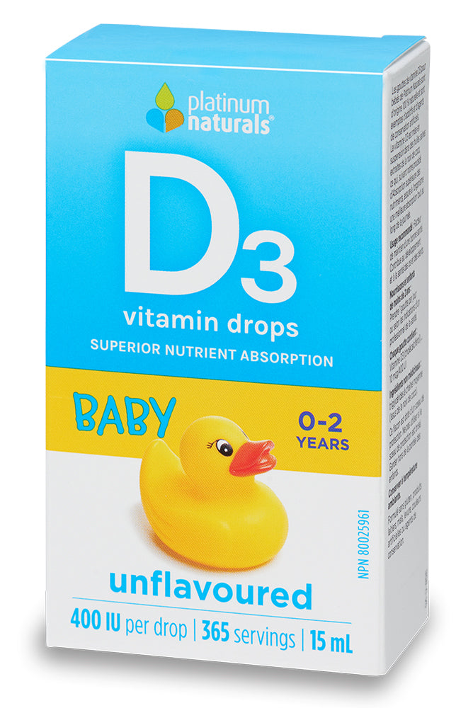 PLATINUM Vitamin D3 Drops for Babies (400 iu - 15 ml )