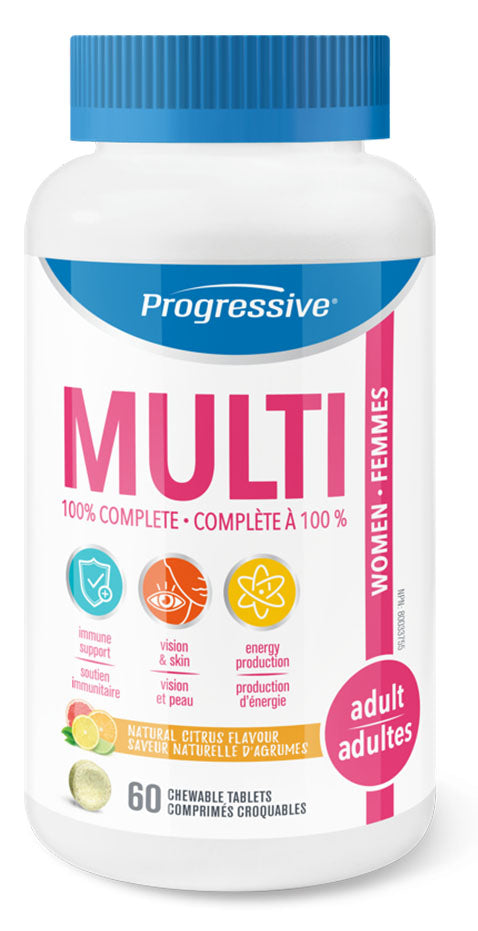 PROGRESSIVE Multi Adult Women (Citrus - 60 chewable)