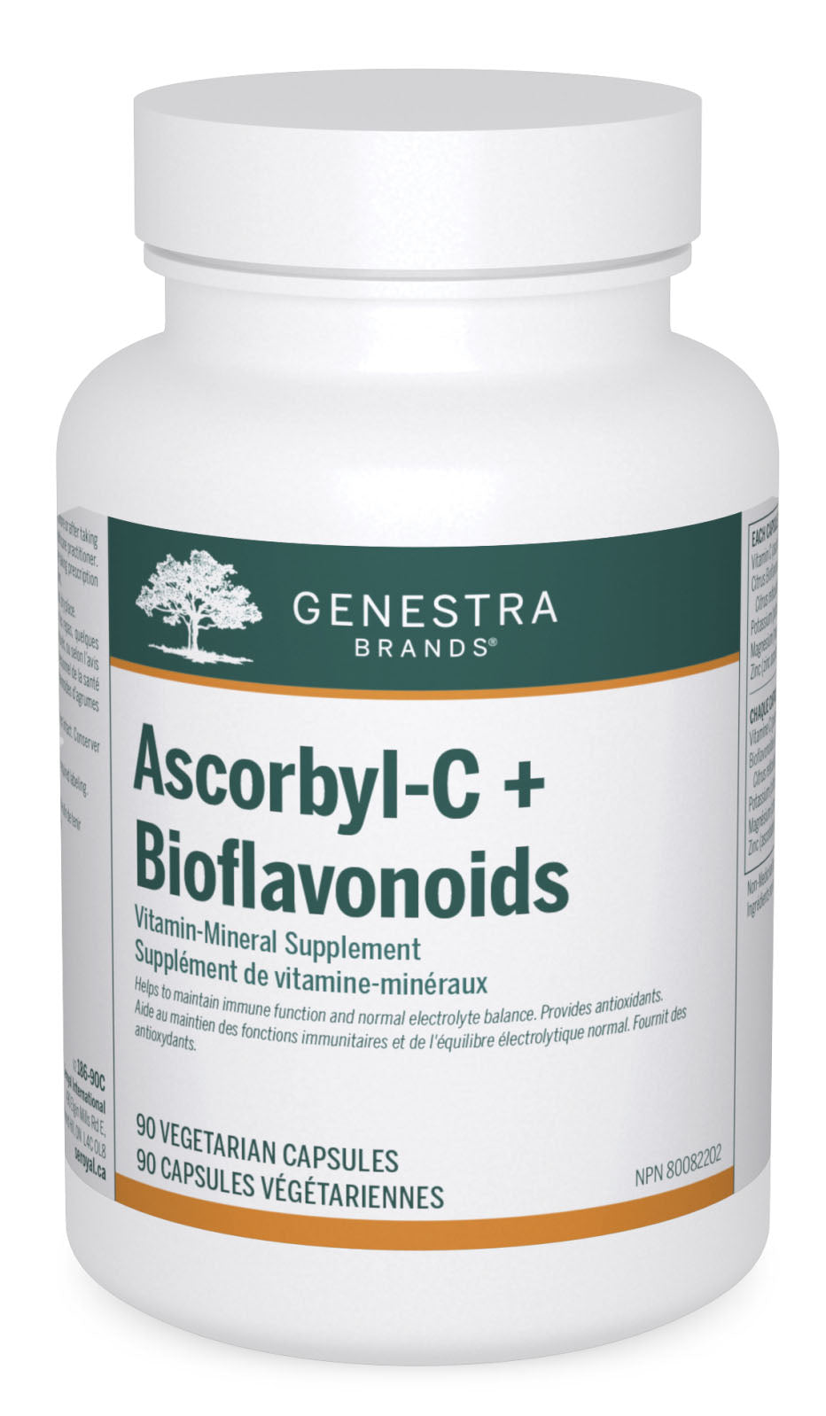 GENESTRA Ascorbyl-C + Bioflavonoids (90 veg caps)