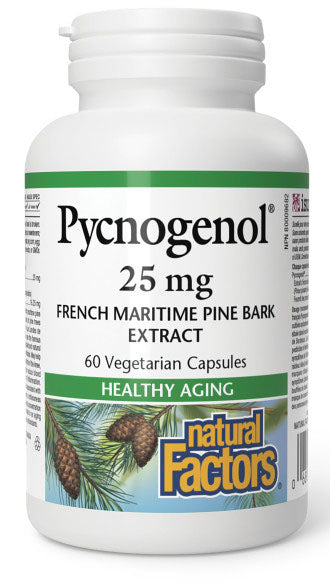 NATURAL FACTORS Pycnogenol (25 mg - 60 veg caps) – Nutrition House Canada