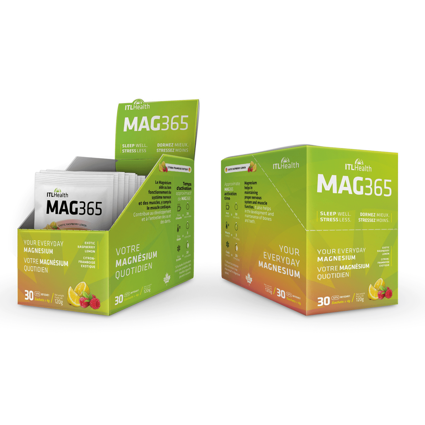 ITL HEALTH MAG365 Single Serve Sachets (Exotic Raspberry Lemon ...