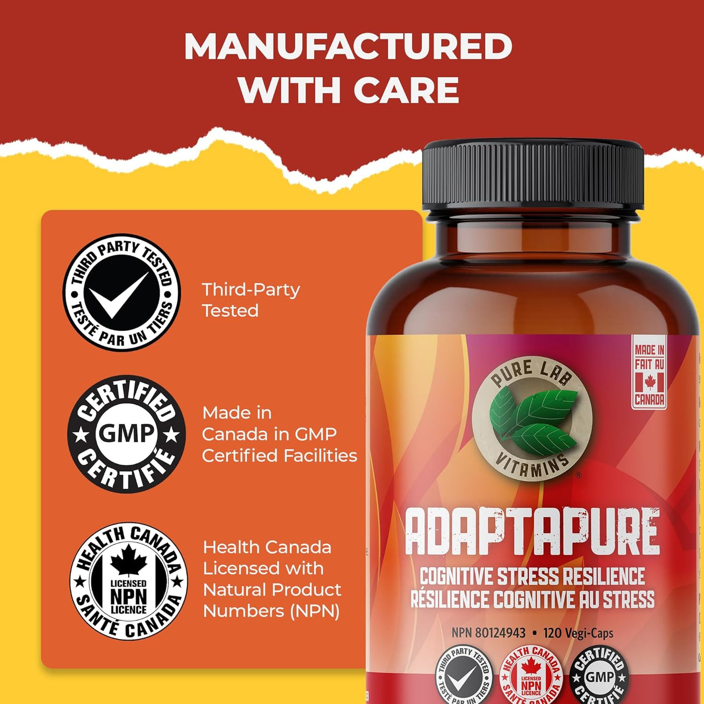 PURE LAB VITAMINS AdaptaPure (120 veg caps) – Nutrition House Canada