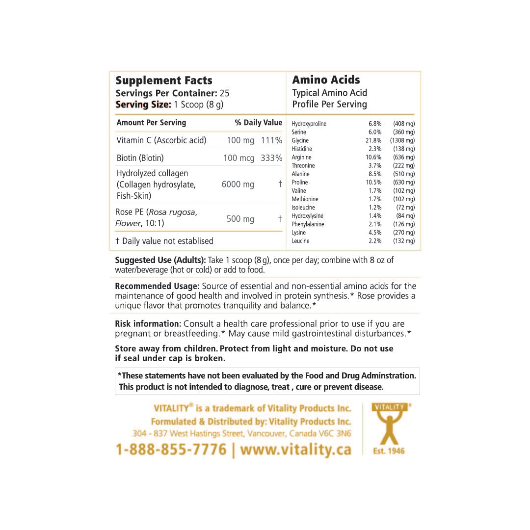 VITALITY GLOW Marine Collagen + Rose