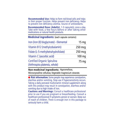 VITALITY Daily Iron + Organic Spirulina