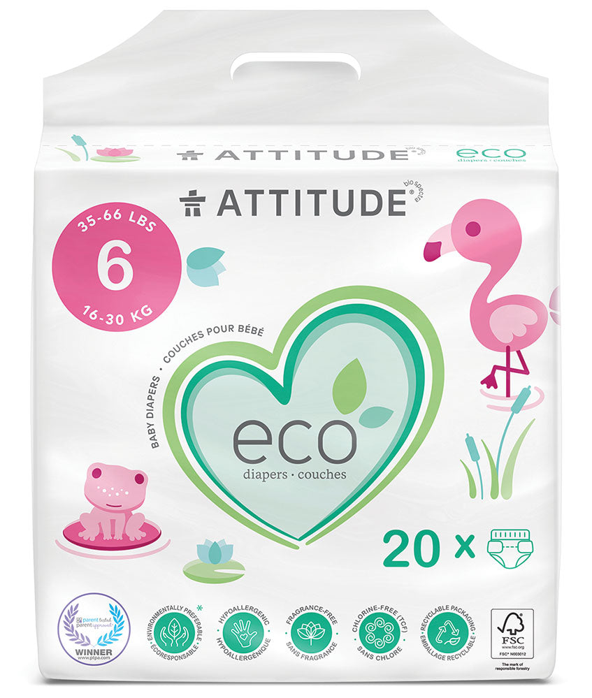 ATTITUDE Baby Diapers XL Size 6 (16 to 30 kg - 20 Ct)
