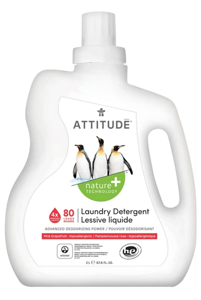 ATTITUDE Laundry Detergent (Pink Grapefruit - 80 Loads)