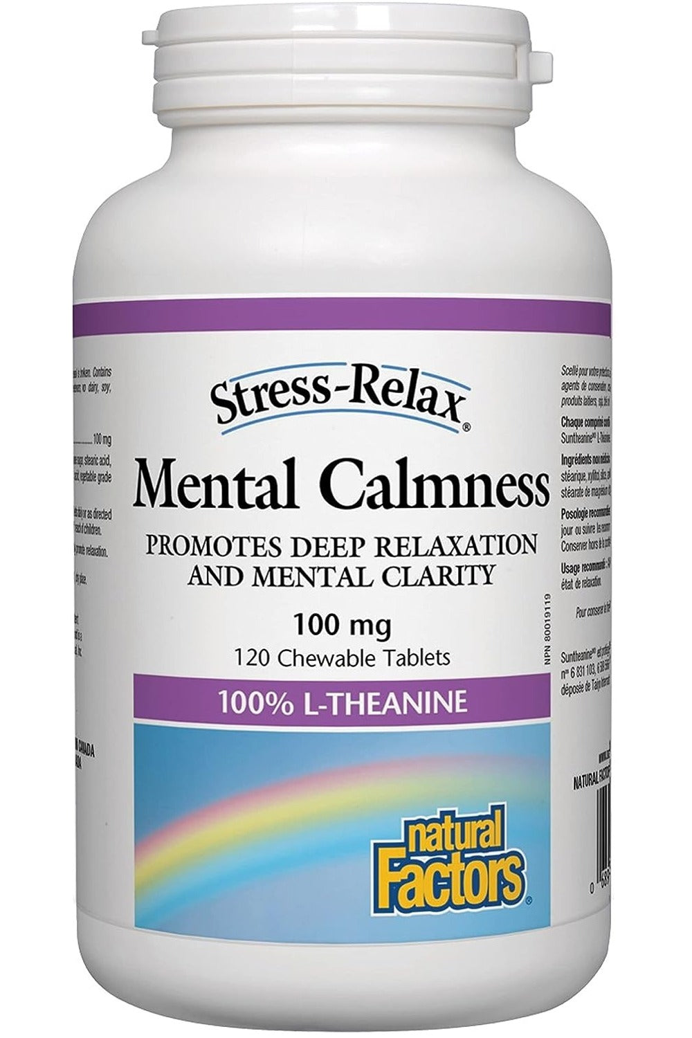 NATURAL FACTORS STRESS RELAX Mental Calmness (100 mg - 120 chewables)