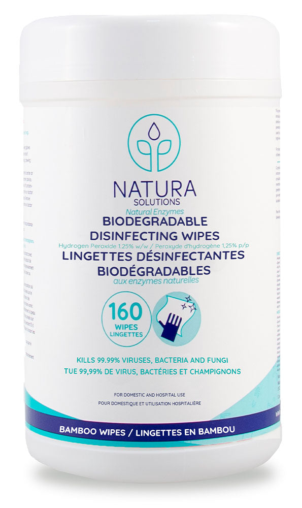 NATURA SOLUTIONS Biodegradable Disinfecting Wipes (160 wipes)