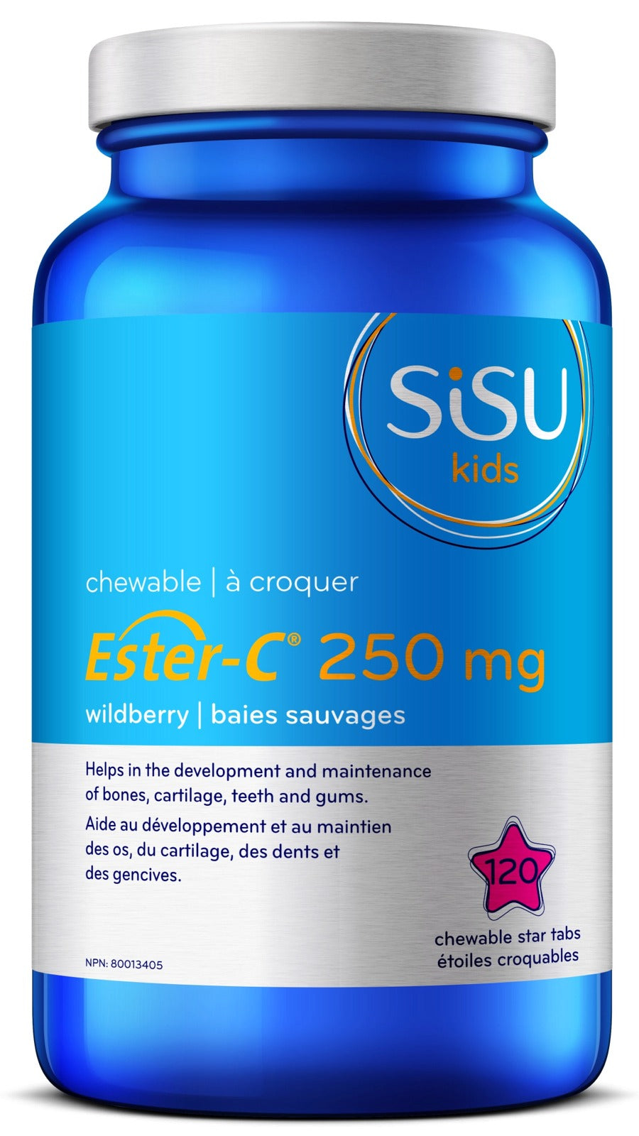 SISU Kids Ester-C (Berry 250 mg - 120 chew tabs)