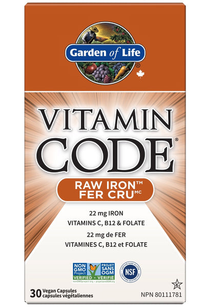 VITAMIN CODE Raw Iron (30 vcaps)